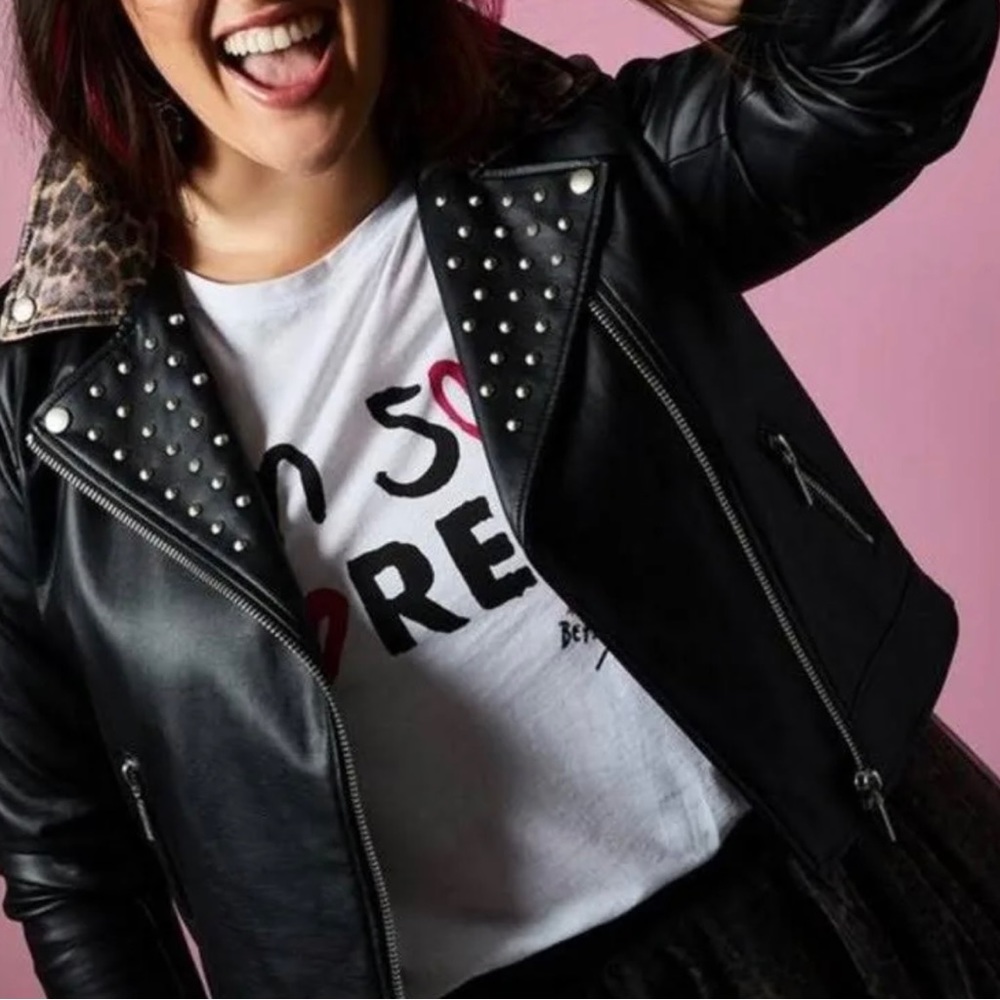 Torrid x Betsey Johnson Leather Jacket Size 3 Excellent Condition